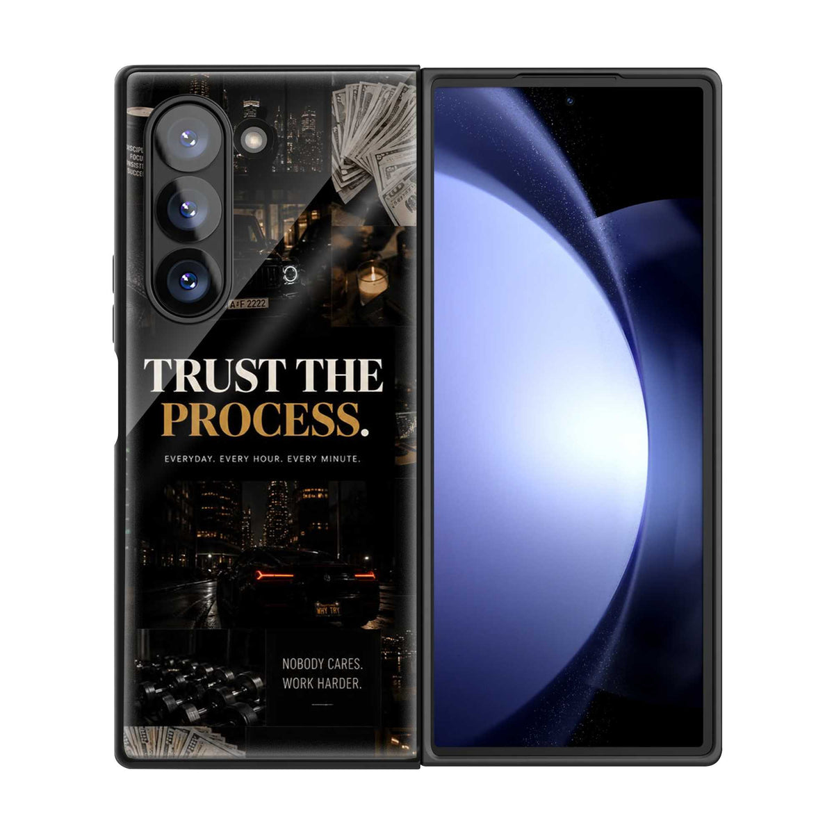 Trust The Process Samsung Z Fold Glass Case