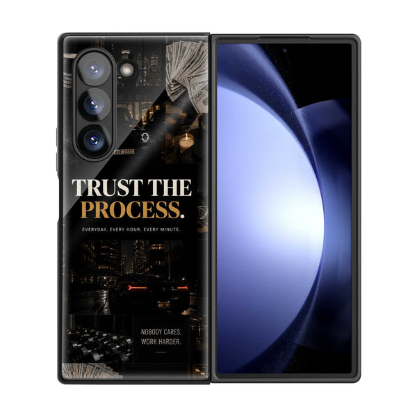 Trust The Process Samsung Z Fold Glass Case