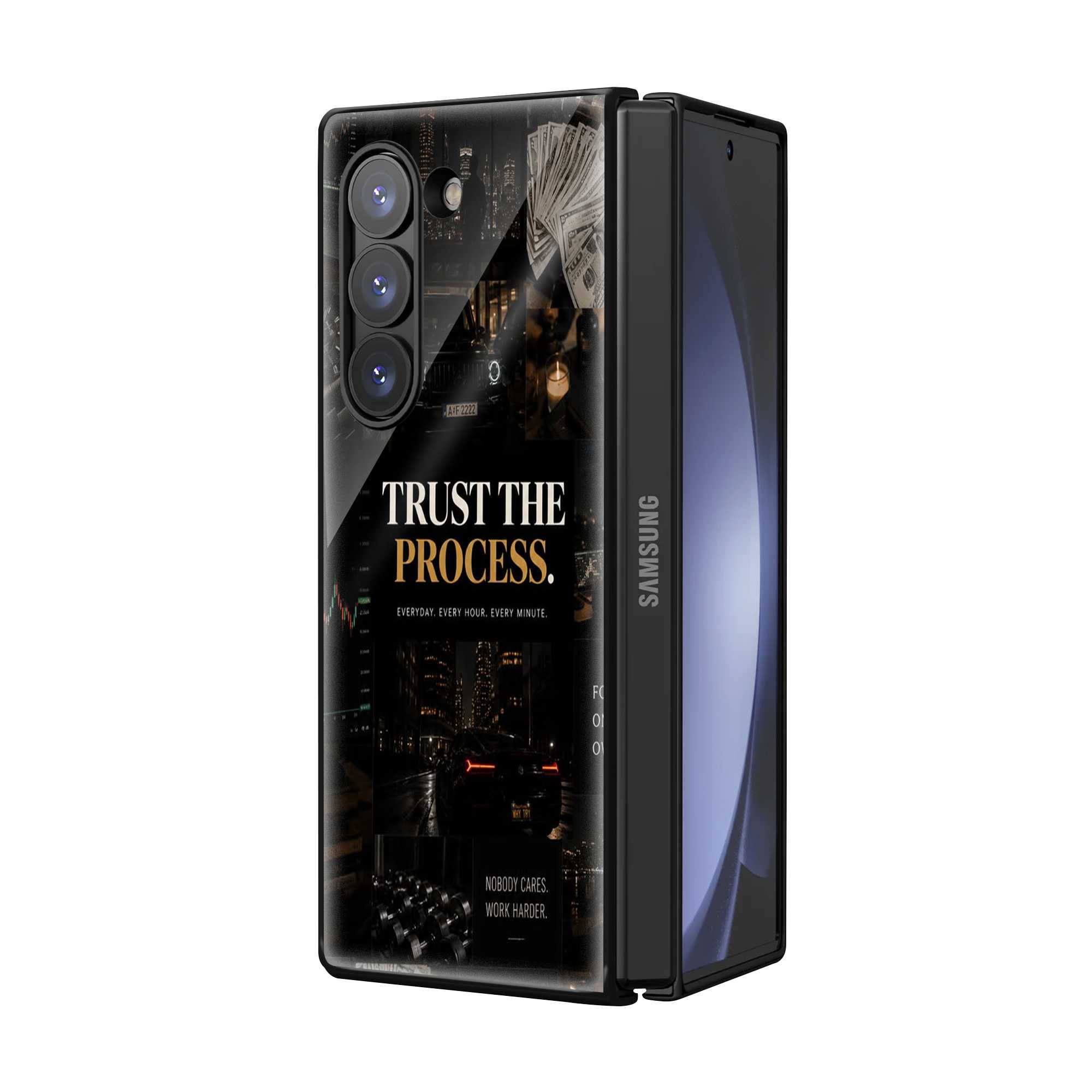Trust The Process Samsung Z Fold Glass Case Secondary image