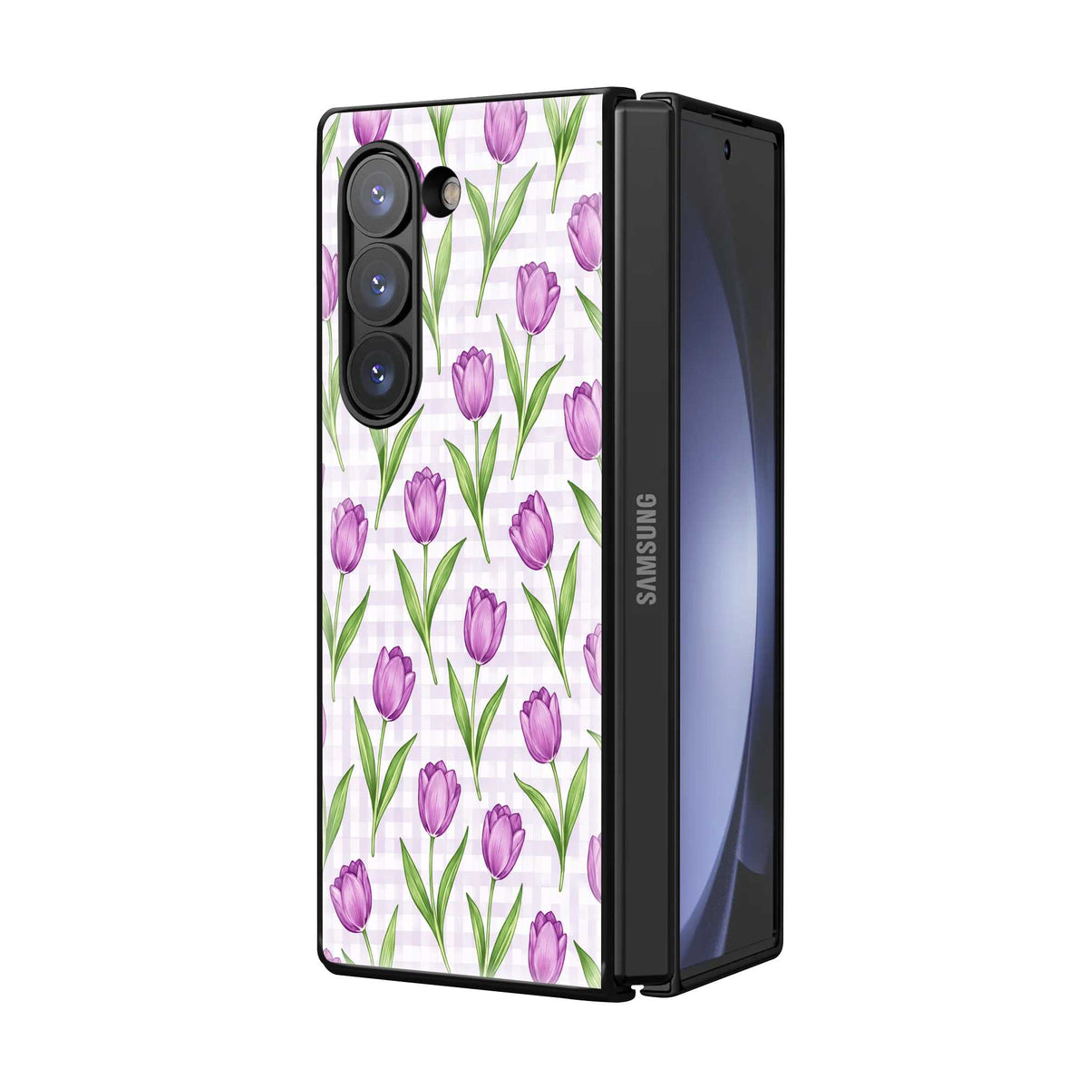 Tulip Garden Samsung Z Fold Glass Case