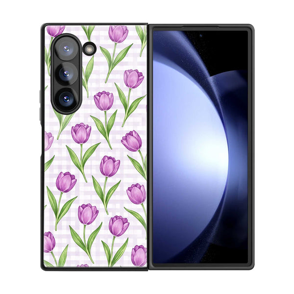 Tulip Garden Samsung Z Fold Glass Case