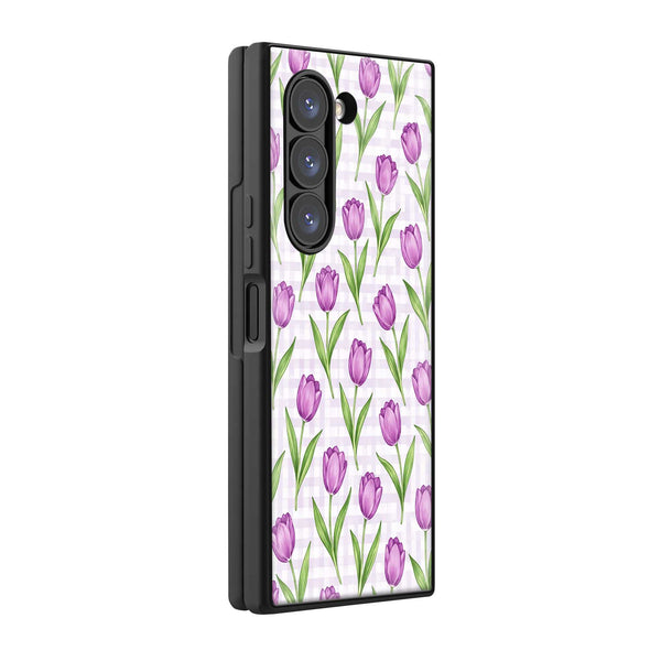 Tulip Garden Samsung Z Fold Glass Case