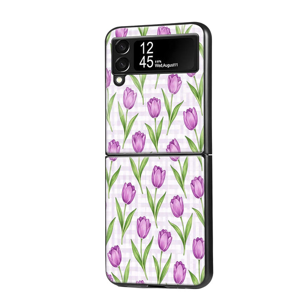 Tulip Garden Samsung Z Flip Glass Case