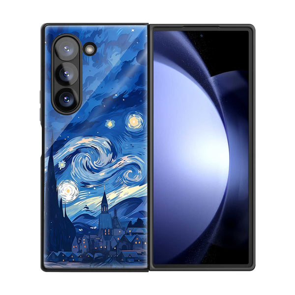 Twilight Waves Samsung Z Fold Glass Case