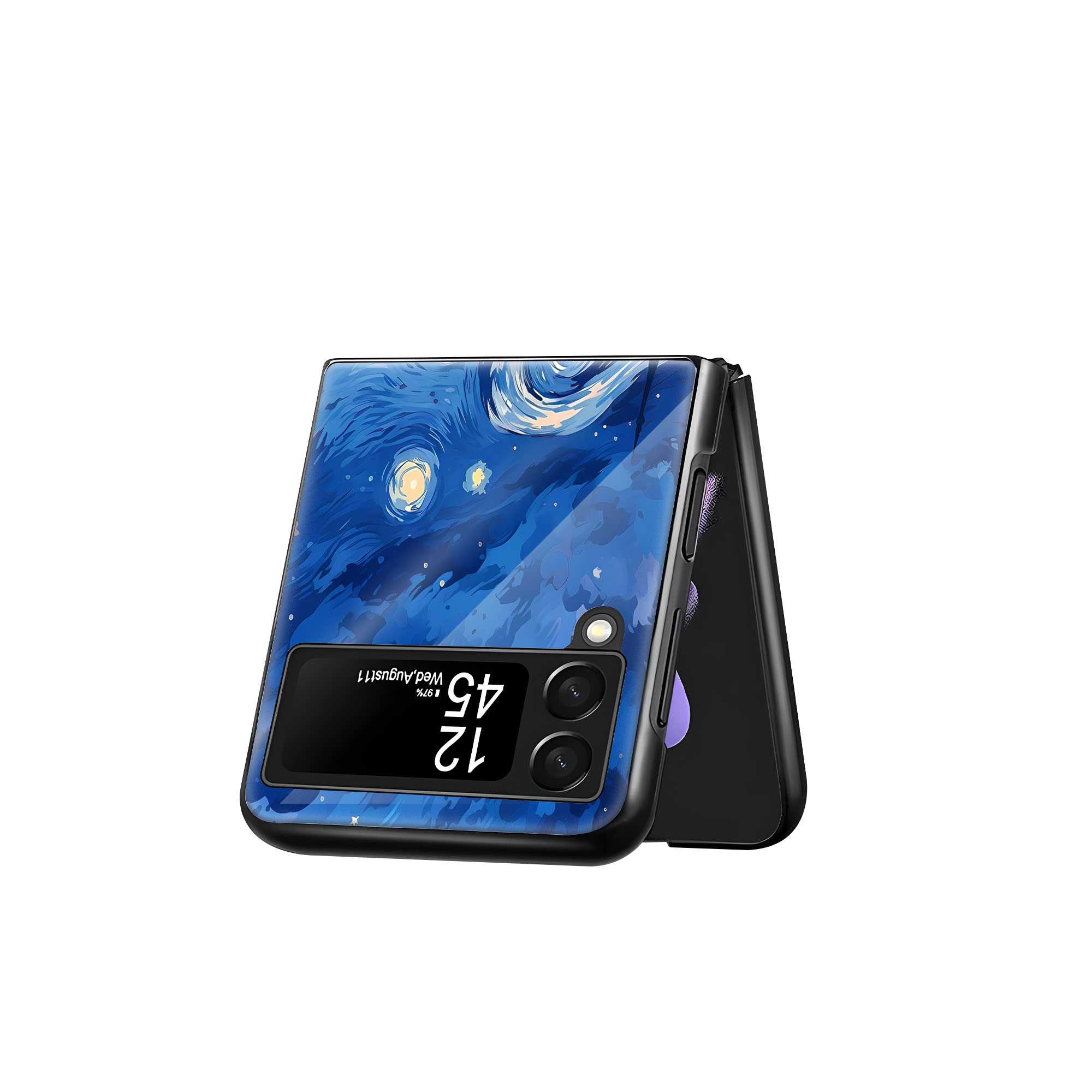 Twilight Waves Samsung Z Flip Glass Case