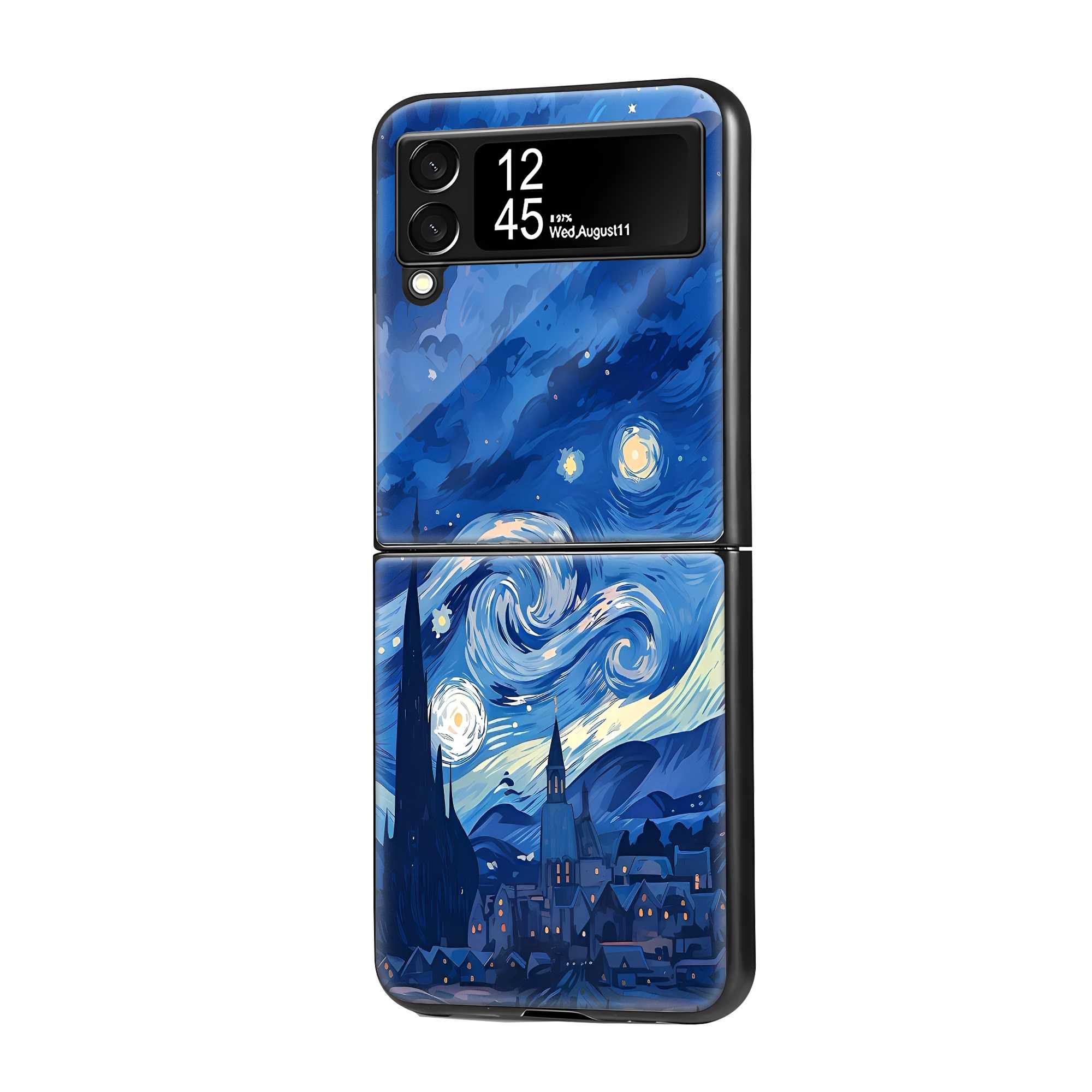 Twilight Waves Samsung Z Flip Glass Case