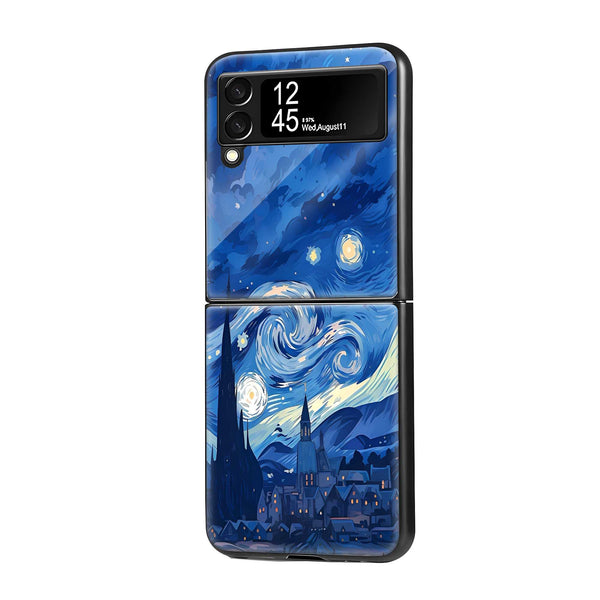 Twilight Waves Samsung Z Flip Glass Case