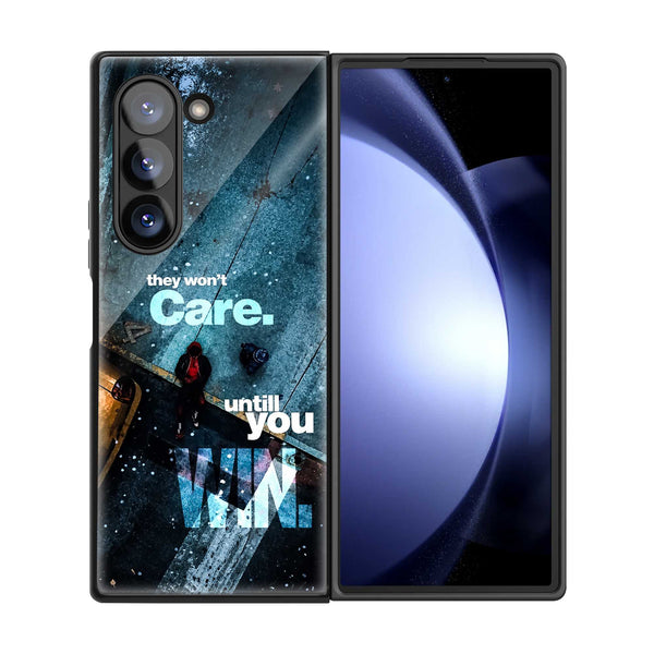 Until You Win Samsung Z Fold Glass Case