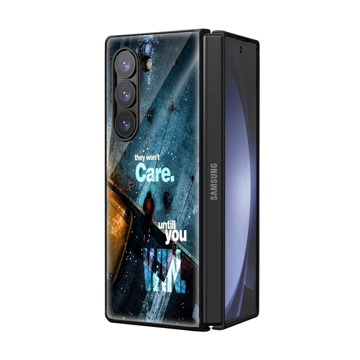Until You Win Samsung Z Fold Glass Case