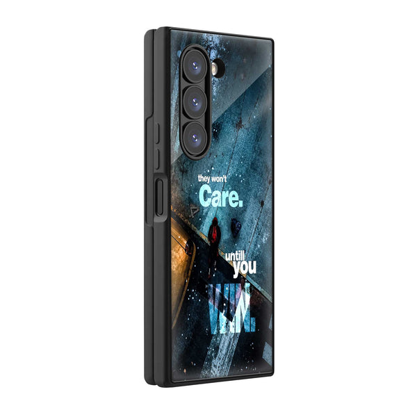 Until You Win Samsung Z Fold Glass Case
