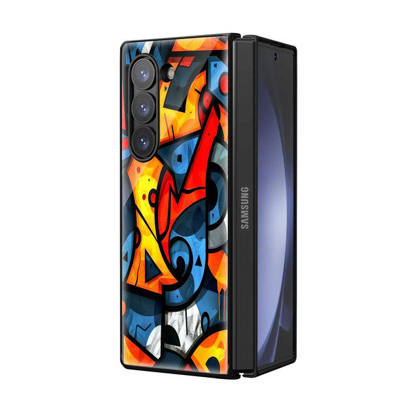 Urban Abstract Samsung Z Fold Glass Case