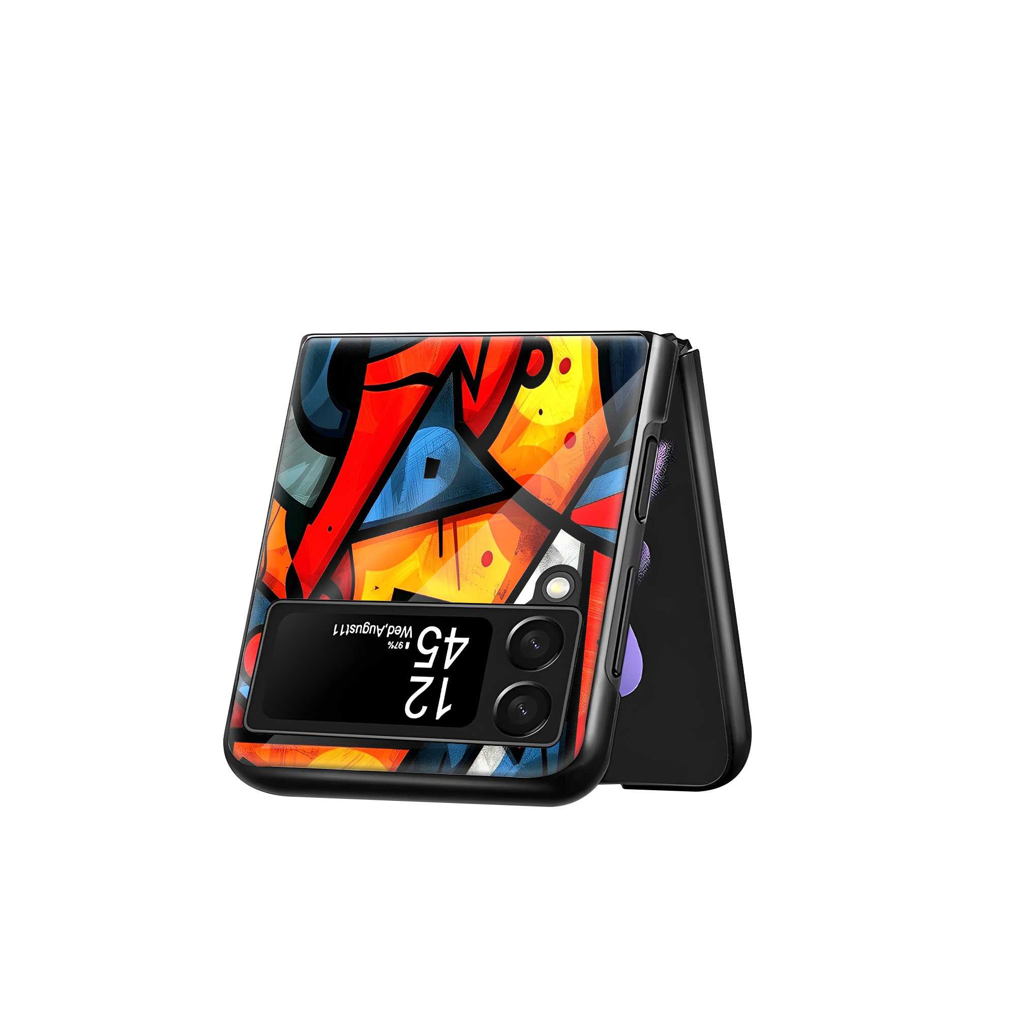Urban Abstract Samsung Z Flip Glass Case