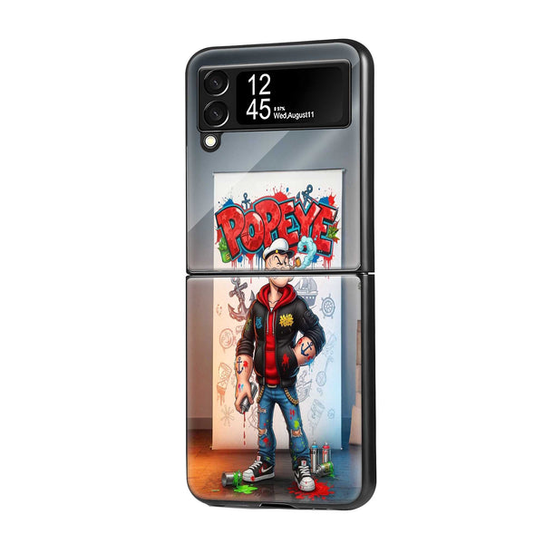 Urban Popeye Samsung Z Flip Glass Case