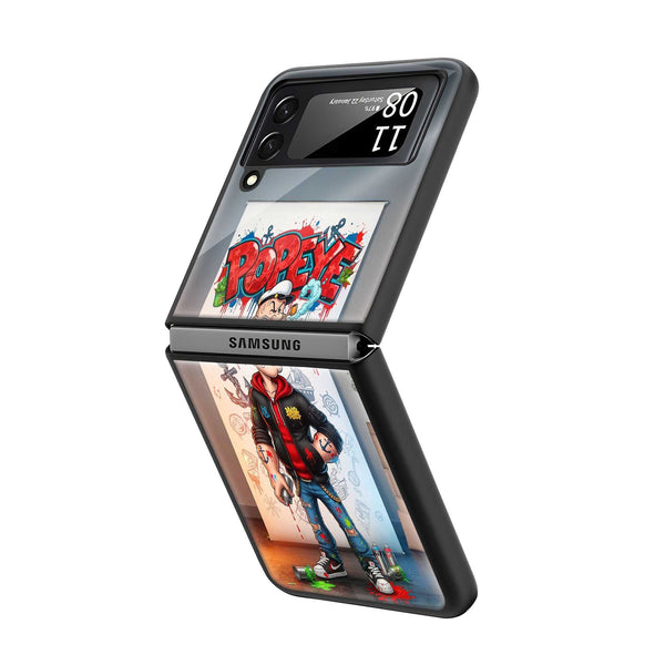 Urban Popeye Samsung Z Flip Glass Case