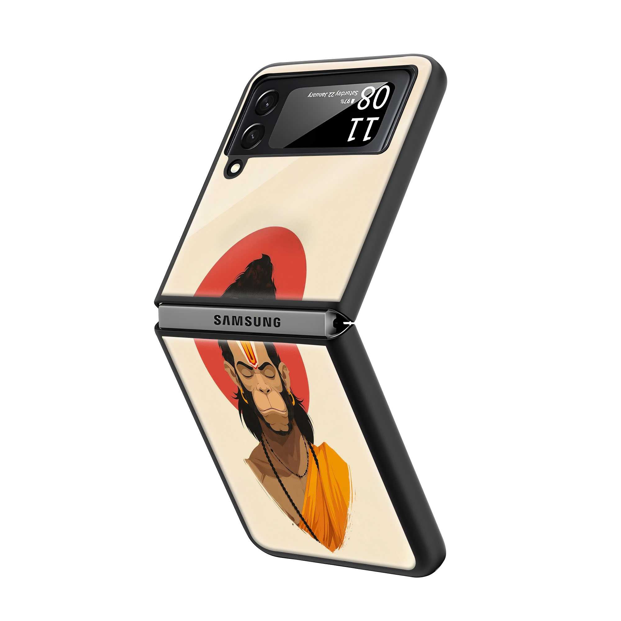 Veer Hanuman Samsung Z Flip Glass Case