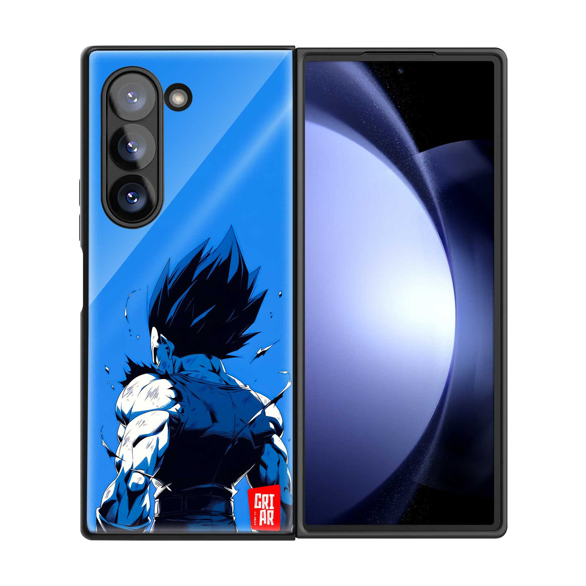 Vegeta Blue Rage Samsung Z Fold Glass Case