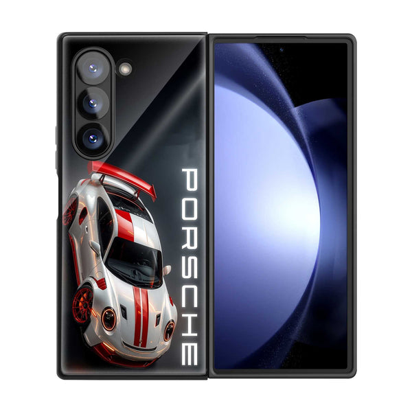 Velocity White Samsung Z Fold Glass Case