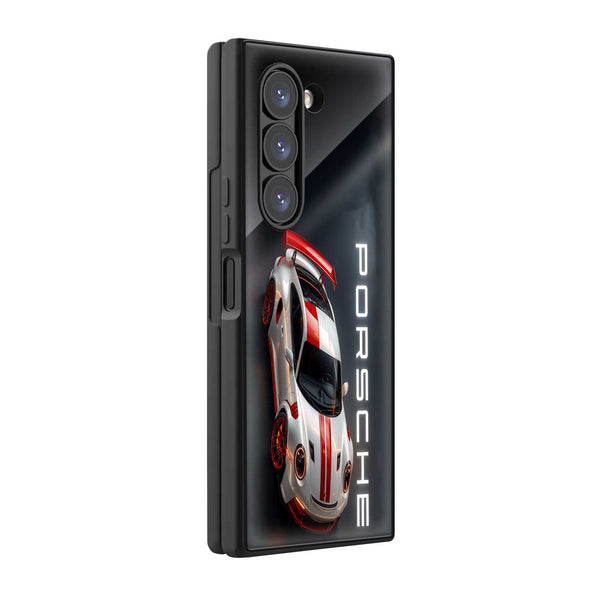 Velocity White Samsung Z Fold Glass Case