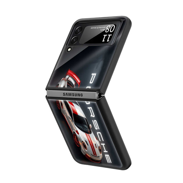 Velocity White Samsung Z Flip Glass Case