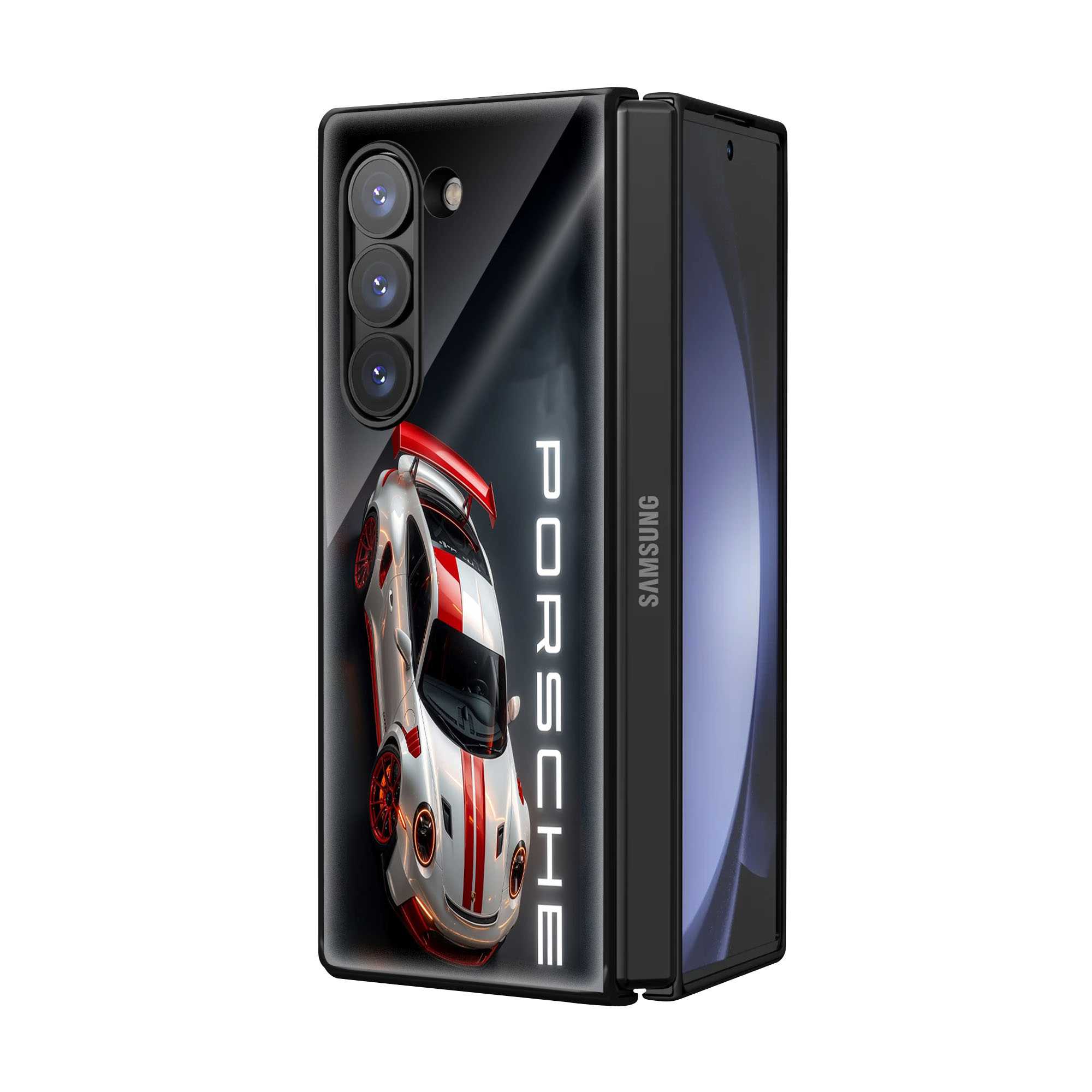 Velocity White Samsung Z Fold Glass Case
