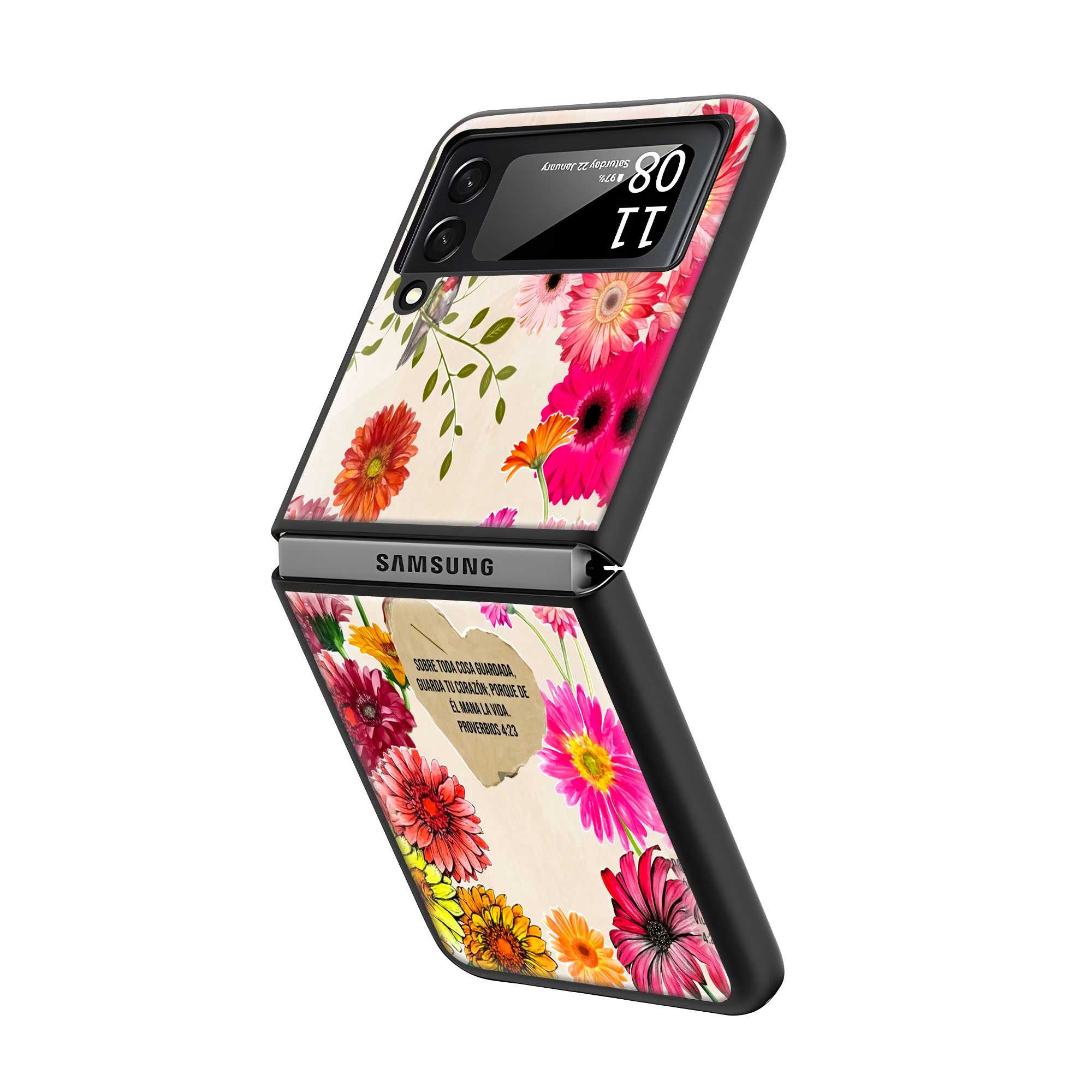 Vibrant Verse Samsung Z Flip Glass Case