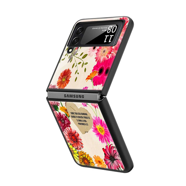 Vibrant Verse Samsung Z Flip Glass Case