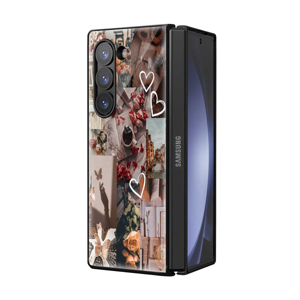 Vintage Bloom Samsung Z Fold Glass Case