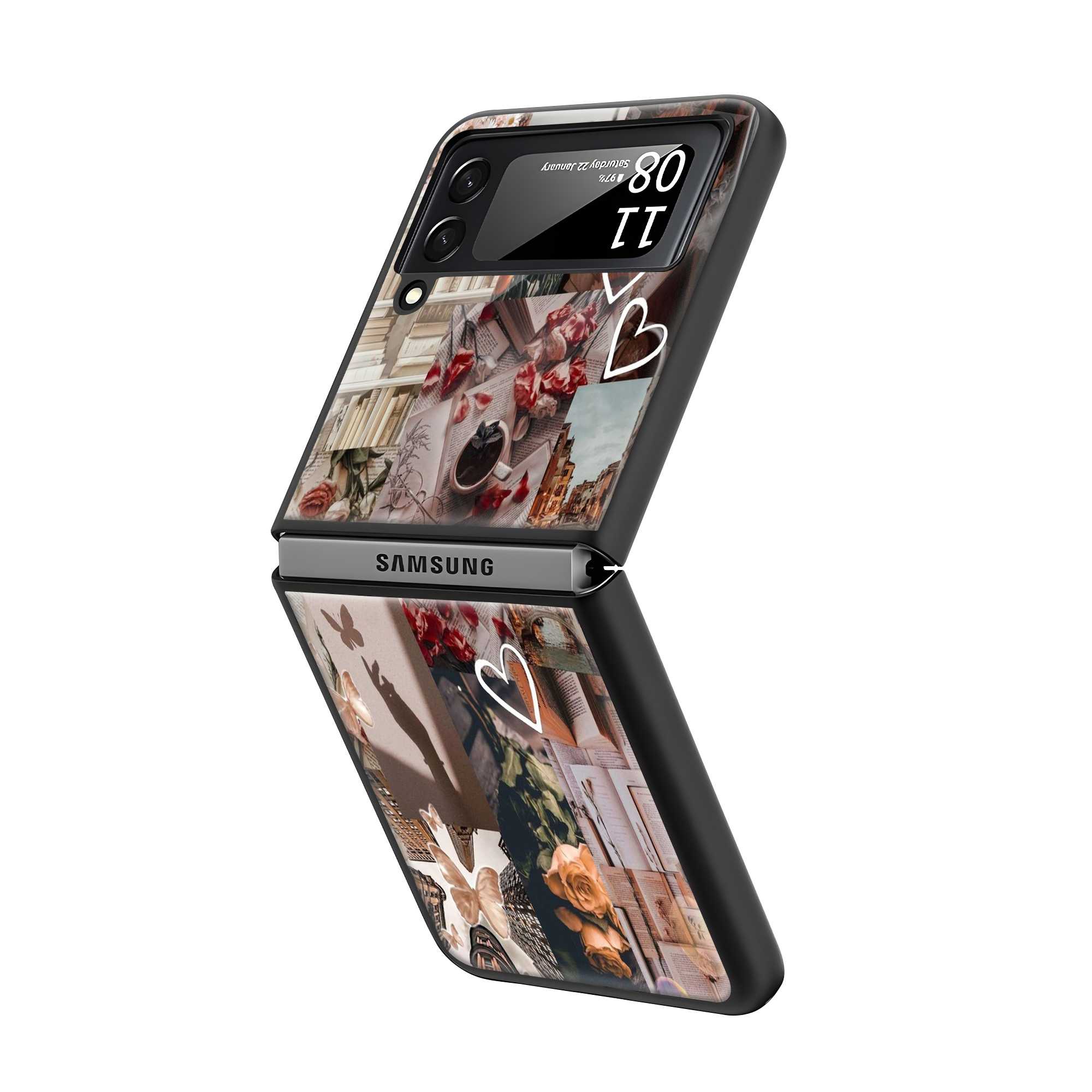 Vintage Bloom Samsung Z Flip Glass Case