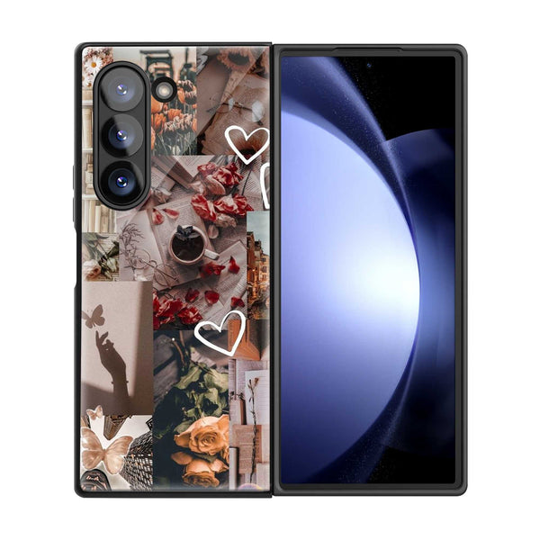 Vintage Bloom Samsung Z Fold Glass Case