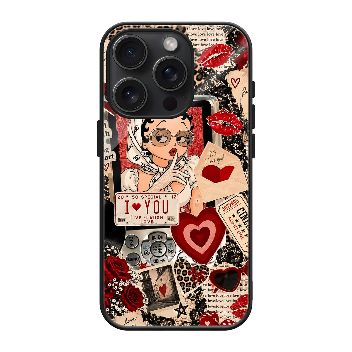 Vintage Girl Glass Case