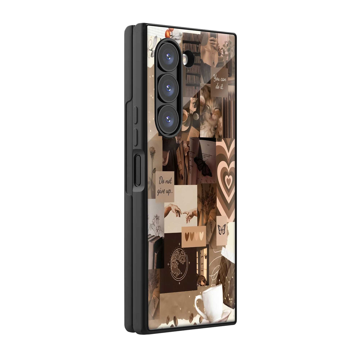 Vintage Love Notes Samsung Z Fold Glass Case