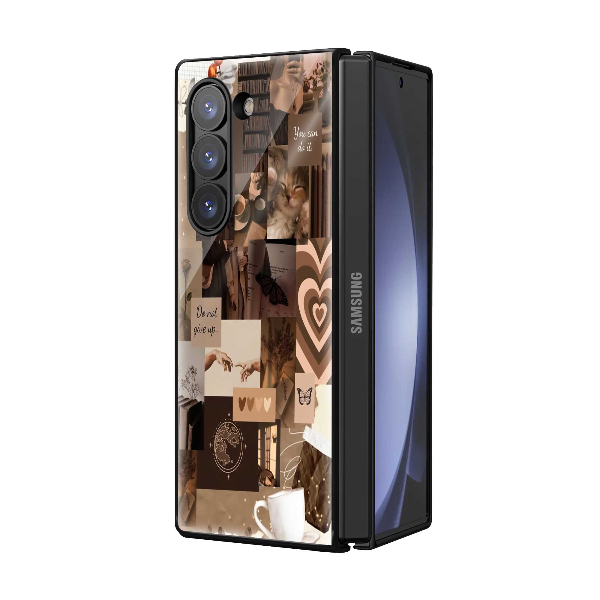 Vintage Love Notes Samsung Z Fold Glass Case Secondary image