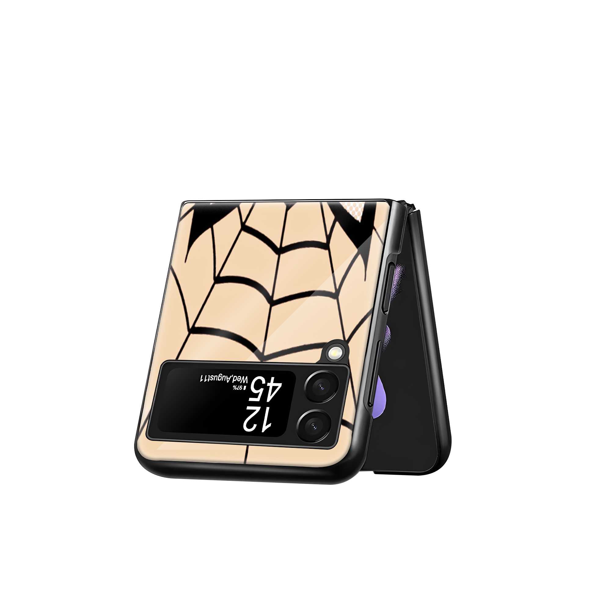 Vintage Spider Mask Samsung Z Flip Glass Case