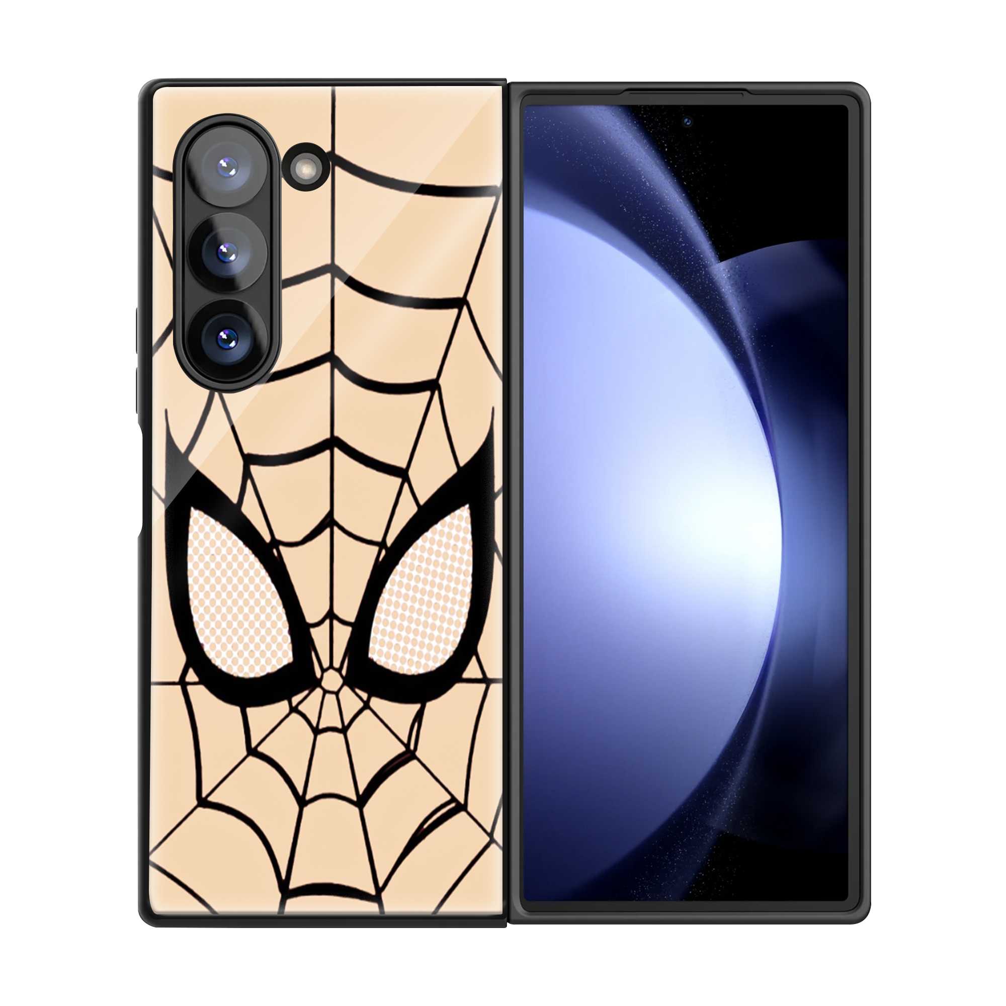 Vintage Spider Mask Samsung Z Fold Glass Case