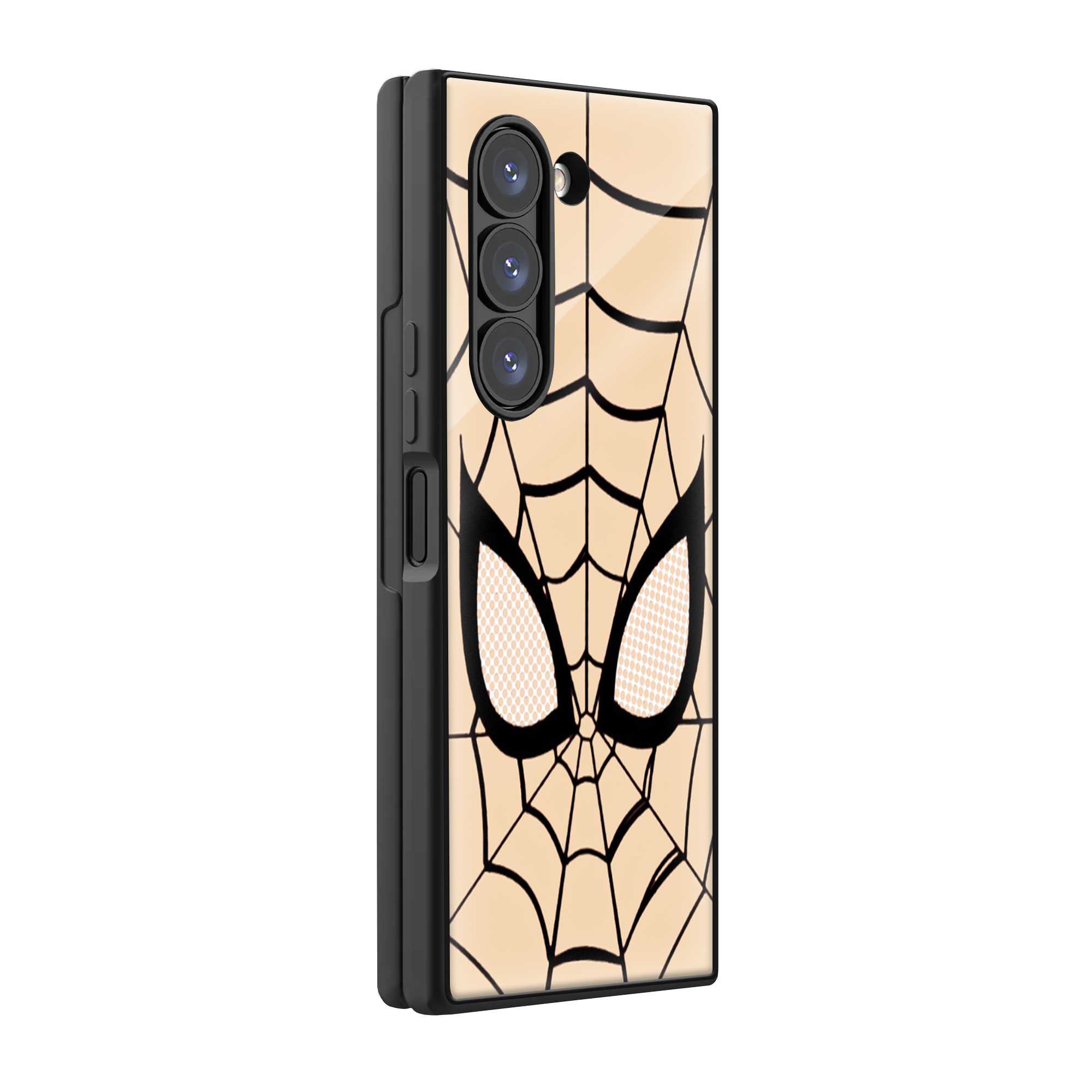 Vintage Spider Mask Samsung Z Fold Glass Case