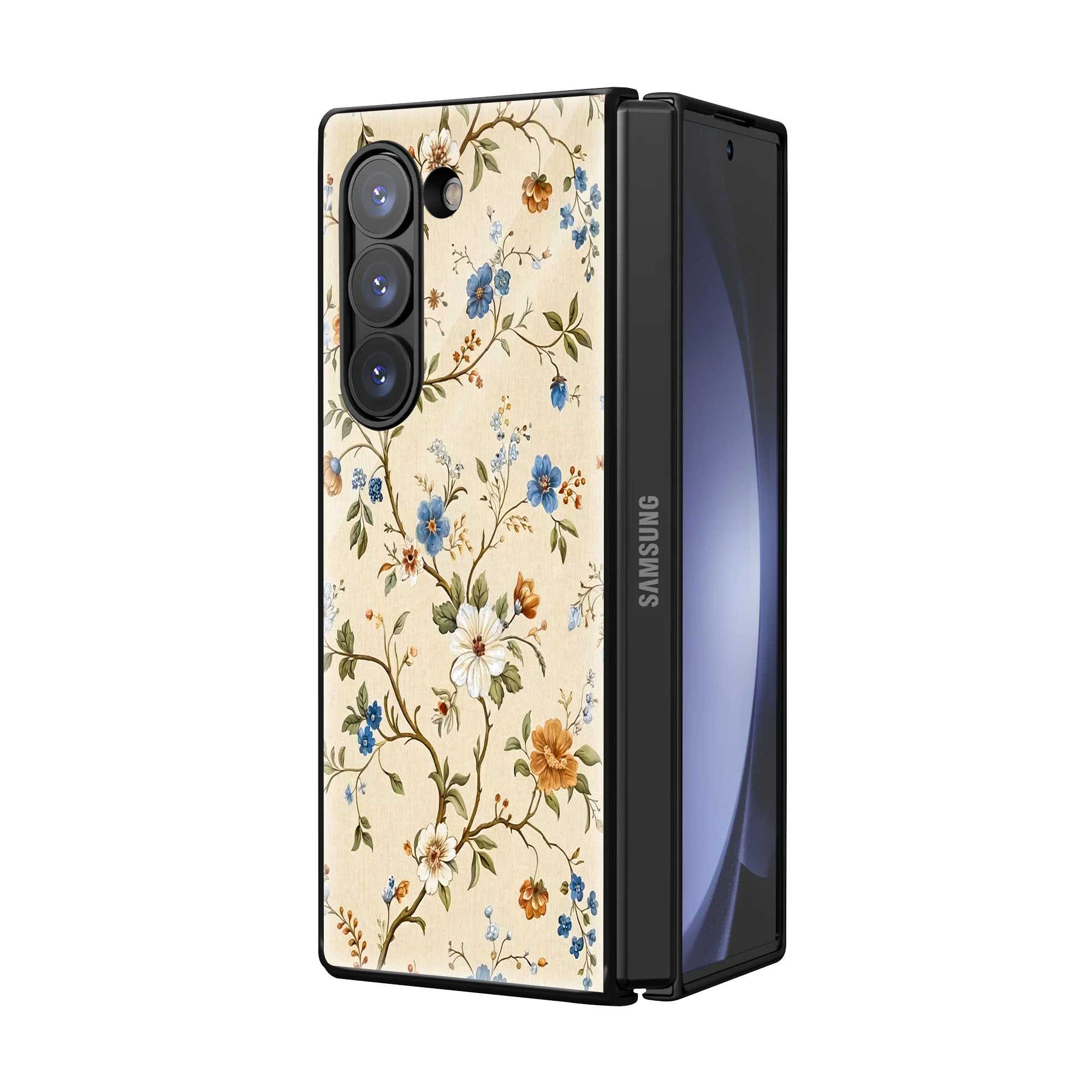 Vintage Vine Samsung Z Fold Glass Case