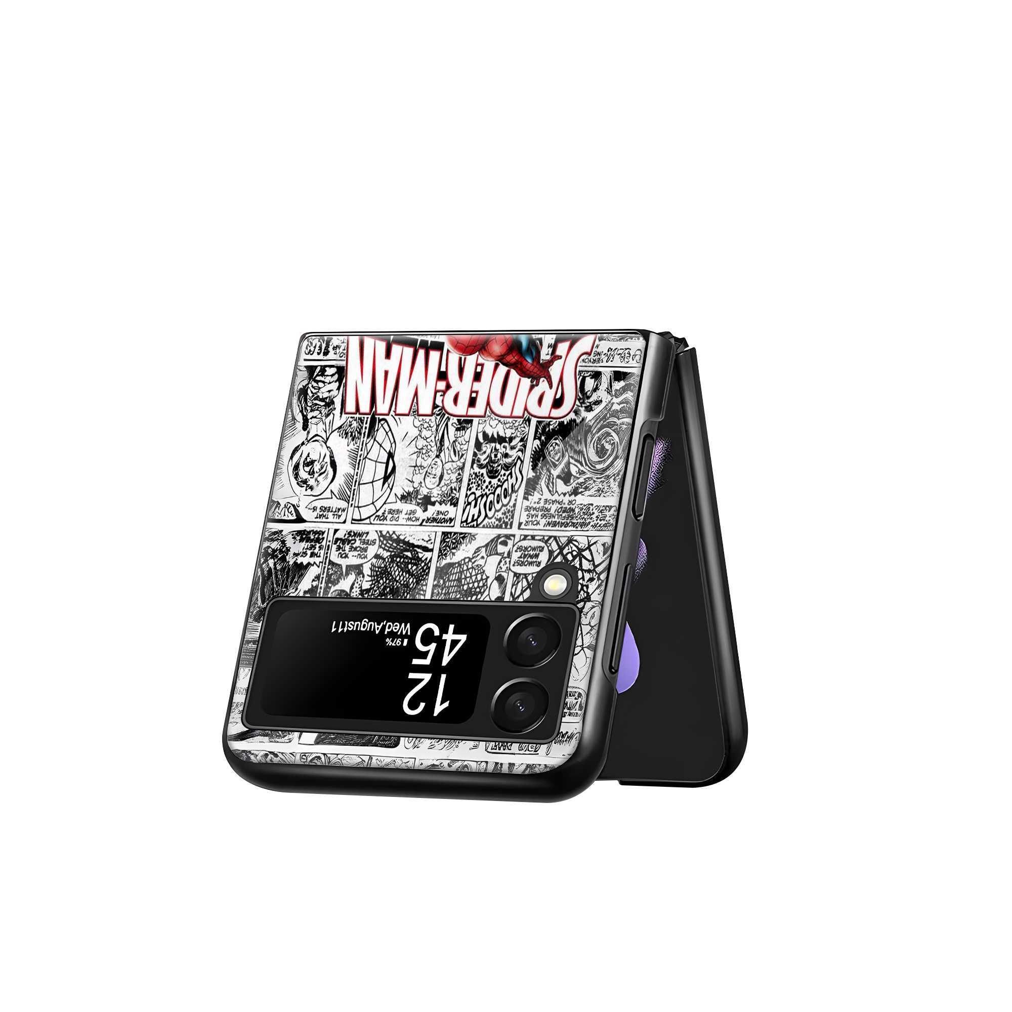 Vintage Web Comics Samsung Z Flip Glass Case