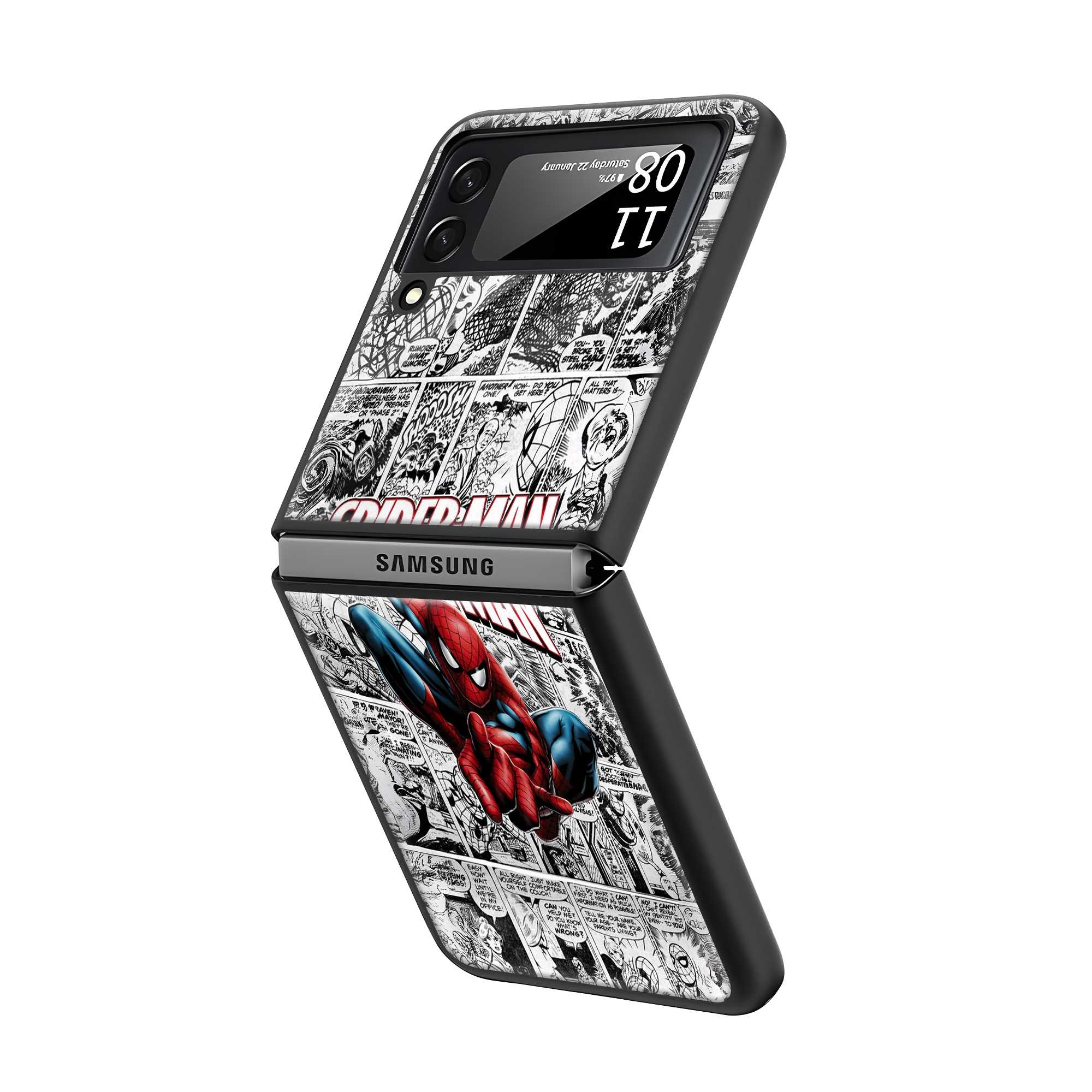 Vintage Web Comics Samsung Z Flip Glass Case