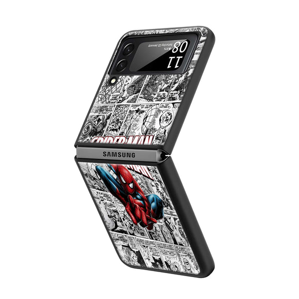 Vintage Web Comics Samsung Z Flip Glass Case