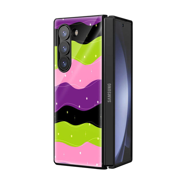 Wavy Stripes Samsung Z Fold Glass Case