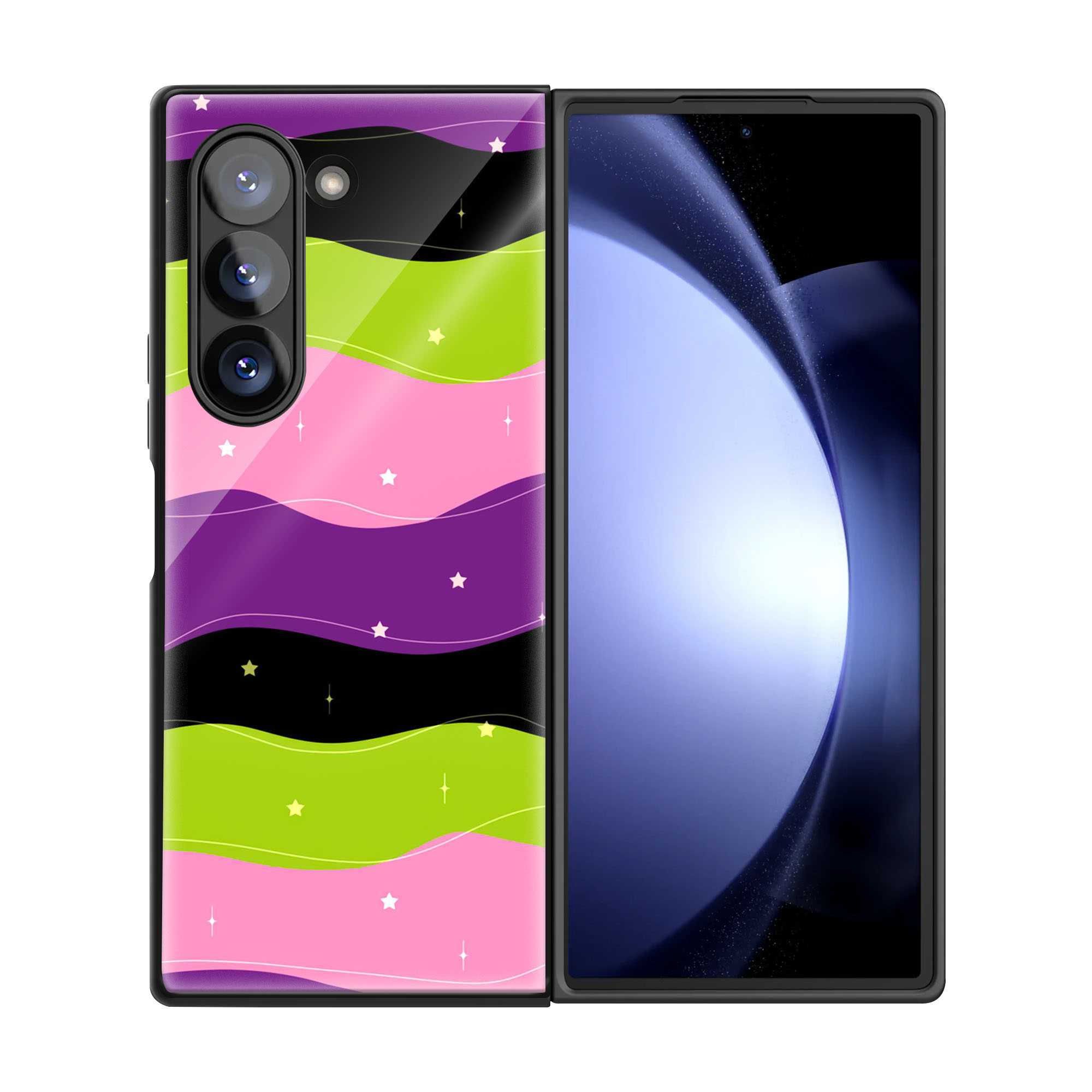 Wavy Stripes Samsung Z Fold Glass Case