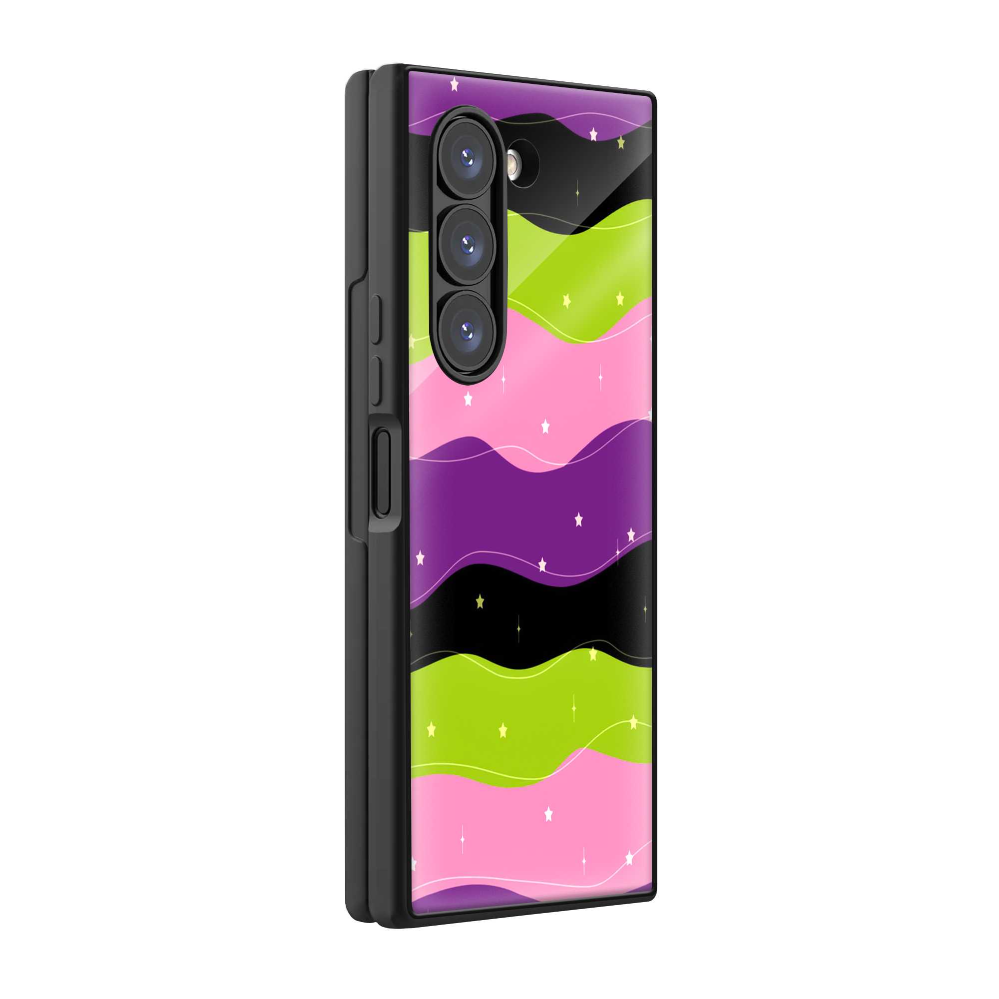 Wavy Stripes Samsung Z Fold Glass Case