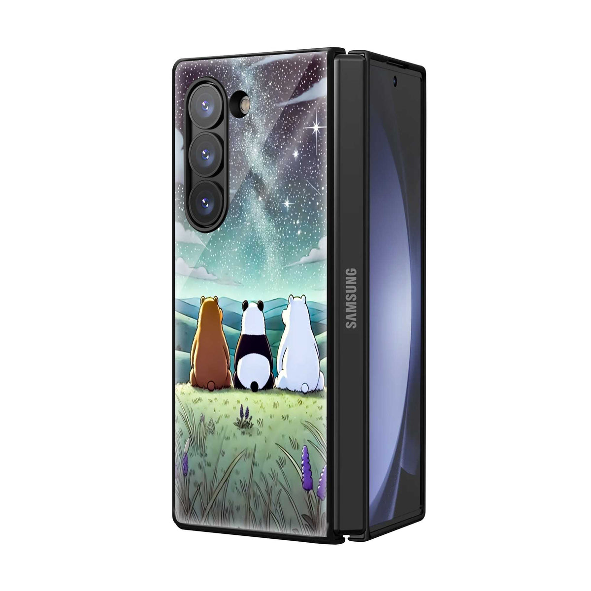 We Bare Bears Samsung Z Fold Glass Case