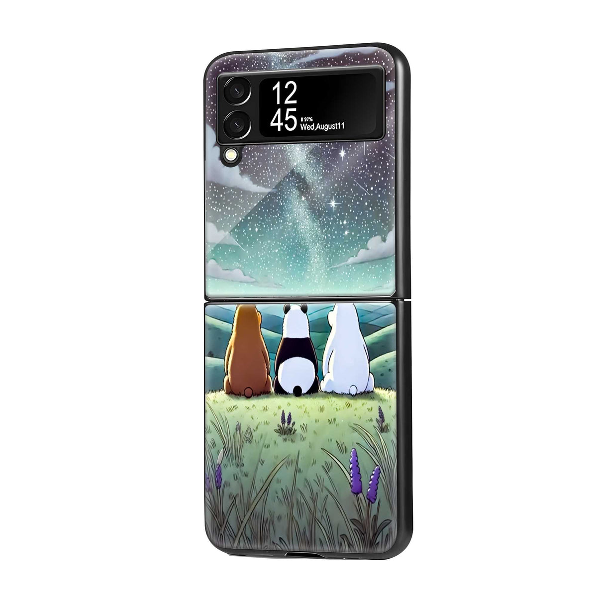 We Bare Bears Samsung Z Flip Glass Case