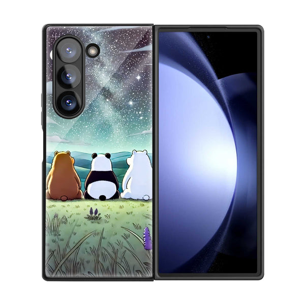 We Bare Bears Samsung Z Fold Glass Case