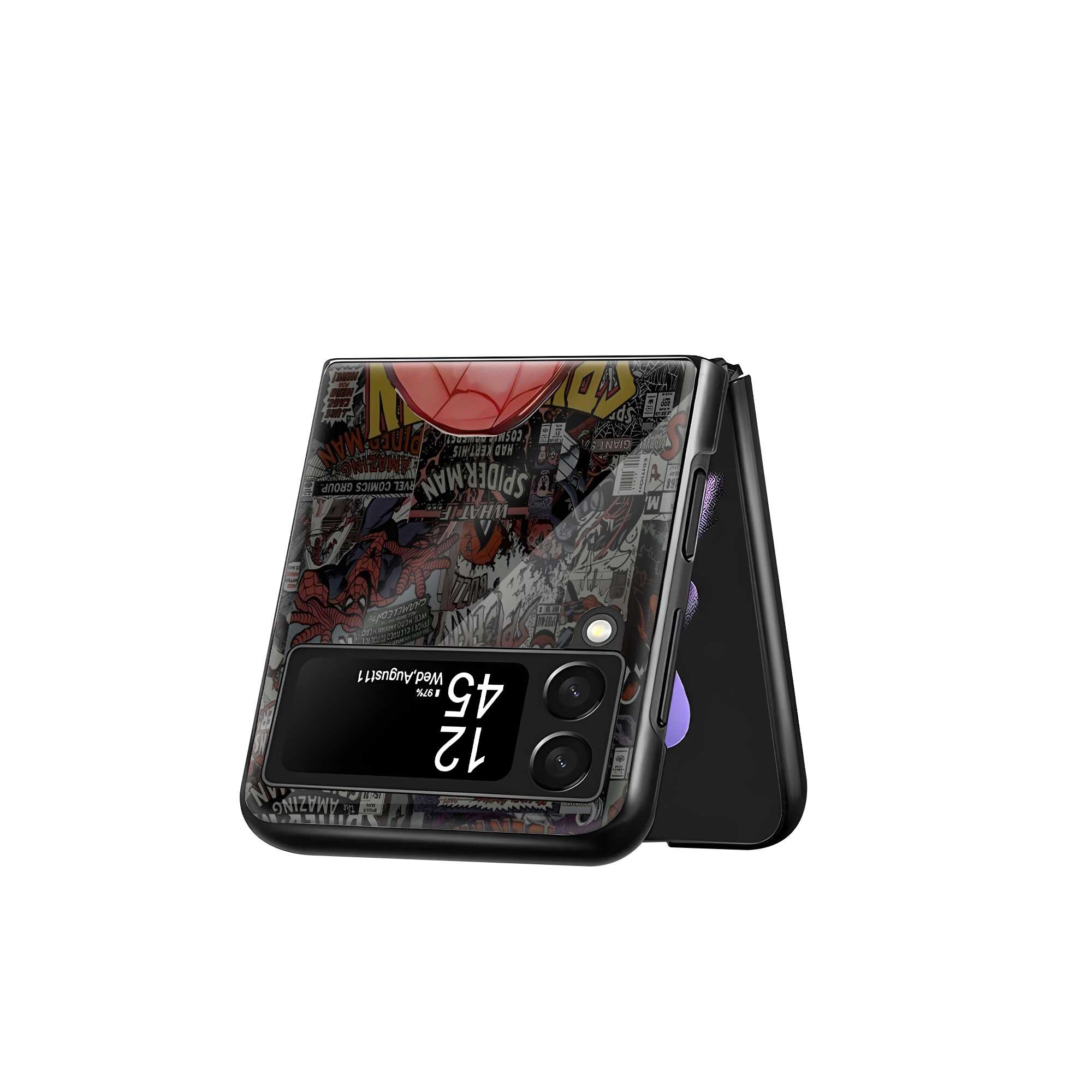 Web Legacy Samsung Z Flip Glass Case