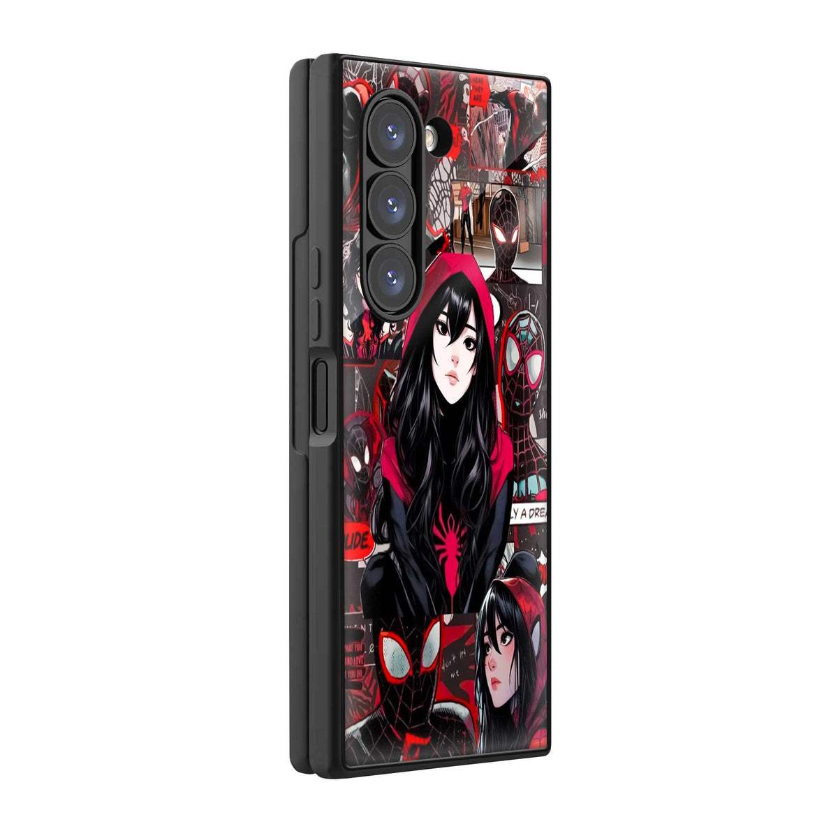 Web Noir Samsung Z Fold Glass Case