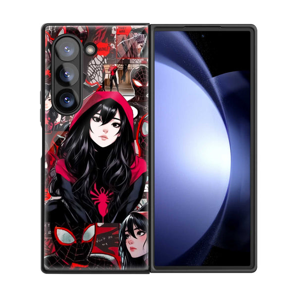 Web Noir Samsung Z Fold Glass Case