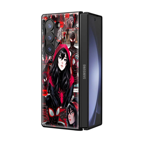 Web Noir Samsung Z Fold Glass Case