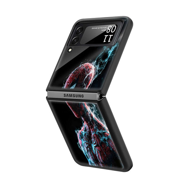 Web Phantom Samsung Z Flip Glass Case